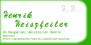 henrik weiszfeiler business card